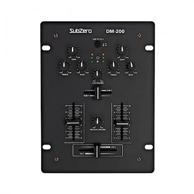 Imagen de Mezclador para DJ de 2 canales con crossfader y USB SubZero DM 200