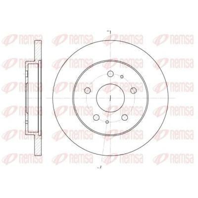 Imagen de REMSA 61143.00 Disco de freno Eje delantero 273, 273 16 5 macizo DAIHATSU: Terios II