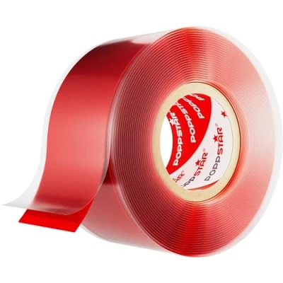 Imagen de POPPSTAR cinta de silicona autofusión, 1 x 3 m, ideal como reparación, aislante y sellado (estanca, hermetica), 25mm ancho, color rojo