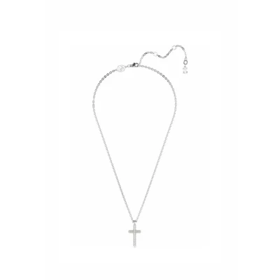 Imagen de Collana Insigne Pave&#039;, Croce, Bianco, Placcato rodio Swarovski 5675577