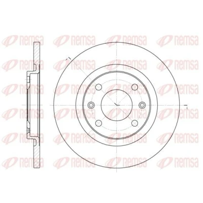 Imagen de REMSA 6536.00 Disco de freno Eje delantero 266, 266 13 4 macizo CITROËN: C2 Hatchback, Berlingo / First I, C3 I Hatchback