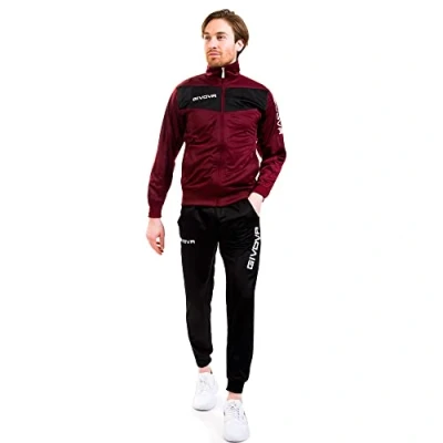 Imagen de Givova Visa Chandal, Hombre, Multicolor (Borgoña /Negro), 2XS