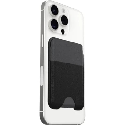Imagen de Otterbox Symmetry Cactus Leather MagSafe Wallet, Portafolio Suave al Tacto con 2 3 Ranuras para Tarjetas de crédito, Fuerte fijación MagSafe, Compatible iPhone, Negro