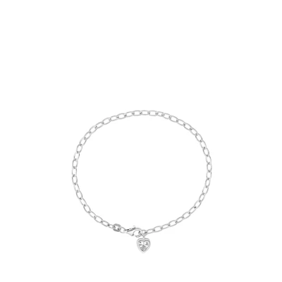Imagen de amor Heart Pulsera, Mujer, Talla: 19, Silberfarben