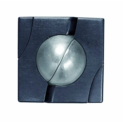 Imagen de Hanayama 515090 Marble Cast Metal Brain Teaser by Puzzles of Japan, Color metálico, único (515090)