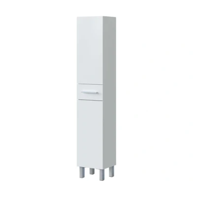 Imagen de ARKITMOBEL Columna de baño Athena acabada en Color Blanco 2 Puertas y 1 cajón 182x35x31 cm