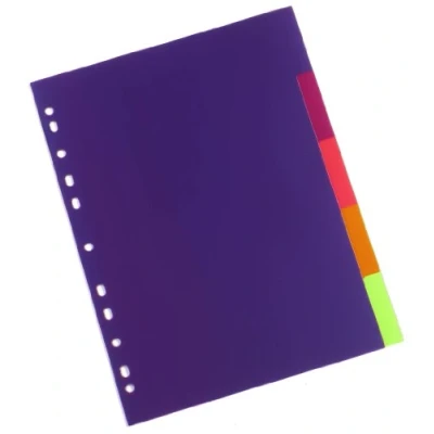 Imagen de Rexel Juego de 5 separadores polipropileno, translúcidos, multicolor