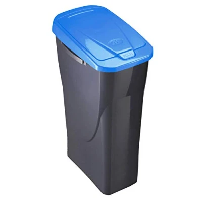 Imagen de M HOME Cubo 15 L ECOBIN con Tapa Azul 20x31x42 cm, Anthracite/Bleu, 25 x 29 44