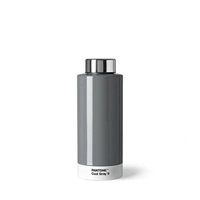 Imagen de PANTONE Botella de agua doble pared acero inoxidable con función térmica a prueba fugas, 500 ml, color gris frío 009