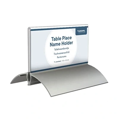 Imagen de OPUS 2 350085 Soporte para folletos(2 unidades), acrilico Transparente y base de aluminio, 52x100mm transversales