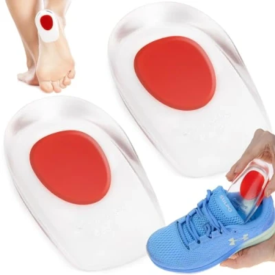 Imagen de SULPO gel Talonera plantillas de contra espolones calcáneos para hombre y mujer almohadillas silicona talones