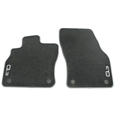 Imagen de Audi 83B061275MNO Premium Alfombrillas Textiles Delanteras de Terciopelo, Color Negro