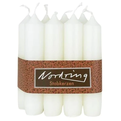 Imagen de Nordring 8 velas blancas de 2,2 x 11 cm alto