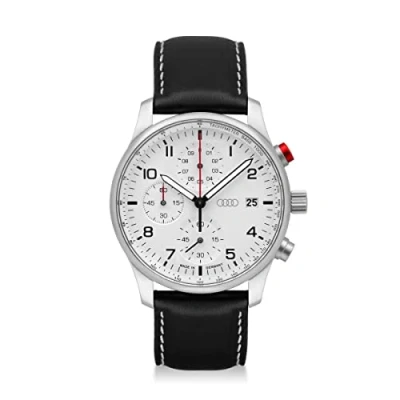 Imagen de Audi collection cronógrafo Reloj de Pulsera Anillos Logo Hombre Plata/Blanco 3102200100