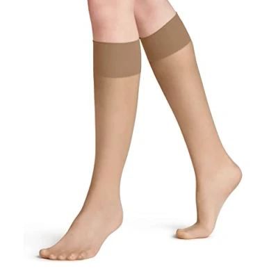 Imagen de FALKE Pure Matt 20 DEN W KH transparente unicolor 1 par, Calcetines largos Mujer, Color piel (Golden 4699) nuevo ecológico, 39 42