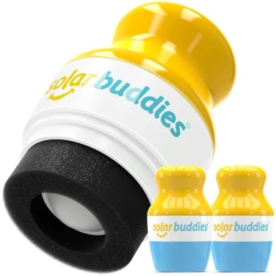 Imagen de Solar Buddies Aplicador de Protector Pack 2 Azul Recargable Esponja para Solar, Crema y Loción Niños, Adultos Familias Contiene 100ml