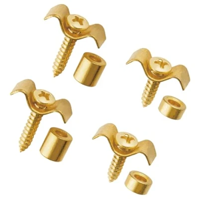 Imagen de Musiclily Vintage Retenedor de Cuerda Guías Cuerdas String Trees Guides Retainers para Eléctrica Guitarra Strat Tele, Dorado (2 Piezas)