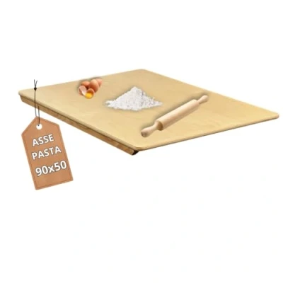 Imagen de TOMAINO Tabla para amasar de madera abedul la pasta, pizza y pasteles (90 x 50 cm)
