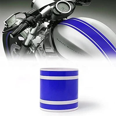 Imagen de 4R Quattroerre.it 10665 Tiras Adhesiva Bike Stripe Triple, Azul, 8 cm x 2 mt