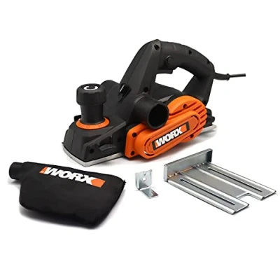 Imagen de Cepillo eléctrico 750W WORX WX615 82mm Guia paralela y de profundidad Regulación hasta 3mm Bolsa recoge polvo Ranura en V Mango engomado para mejor agarre