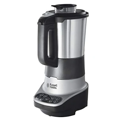 Imagen de Russell Hobbs Robot de Cocina 2 en 1 8 Programas, Función 1: Batidora Vaso y Máquina Hacer Sopas, 4 Raciones, Mantener Calor,Tapa con Bloqueo Seguridad, Acero Inox., Plata 21480 56
