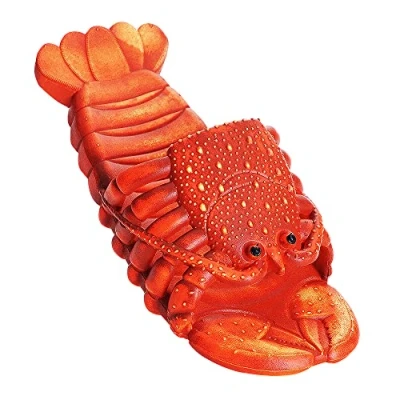 Imagen de Chanclas de langosta, sandalias divertidas, zapatillas cangrejo, zapatos pez Unisex, playa para piscina, lindas tiburón mujer, bajos y Niño, rojo, 44/45 EU