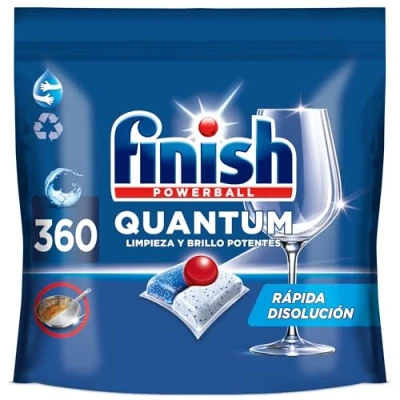 Imagen de Finish Powerball Quantum All in 1 pastillas para el lavavajillas Regular 360 (4 paquetes de 90 pastillas)