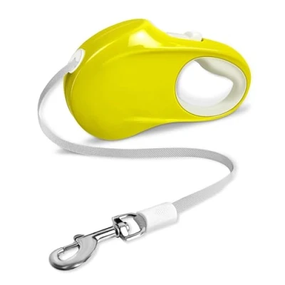 Imagen de Qianruida Correa Perro Extensible 5 metros Retráctil Correas Resistentes para Perros Amarillo