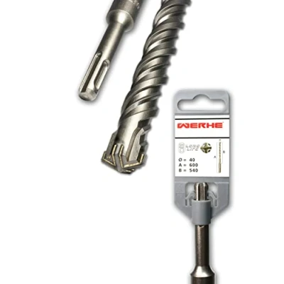 Imagen de WERHE ® Profi SDS PLUS taladro de hormigón 40 x 600 mm mampostería broca
