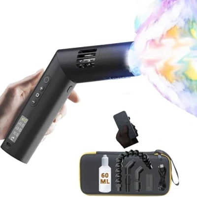 Imagen de COLBOR CF5 Máquina de humo,Portatil 40W Mini niebla,Remoto Inalámbrico control, asa abatible. Puede ser utilizado para Fotografía,Fiestas,Halloween,Bodas,Escenario