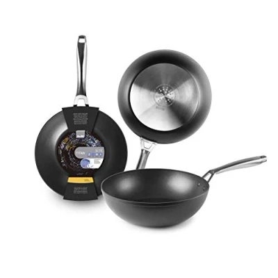 Imagen de IBILI Wok titan, 30 cms, Aluminio fundido, Antiadherente, Apto para induccion