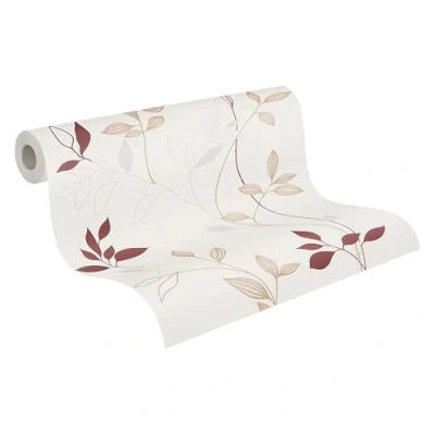 Imagen de A.S. Création papel pintado de tejido no Avenzio crema rojo 10,05 m x 0,53 249739