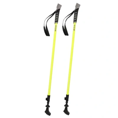 Imagen de AKTIVE Set x2 Bastones Extensibles Senderismo, Empuñadura Goma, Punta metálica o Longitud Regulable 85 135 cm, Sistema de Cierre rápido, Correa Ajustable, Trekking Plegables (54181)