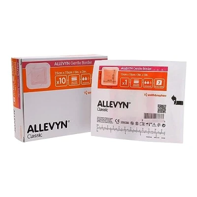 Imagen de Allevyn Almohadillas de espuma suave con borde (10 piezas) 7.5x7.5cm/3in.x3in