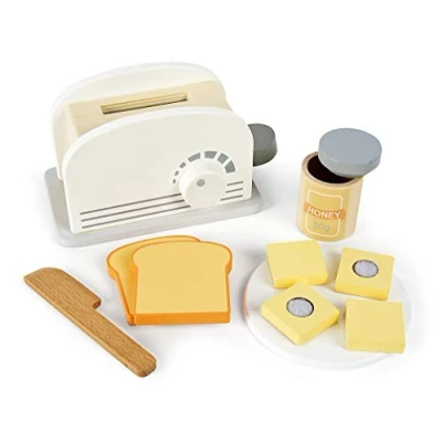 Imagen de leomark Tostadora de Madera Moderno con Accesorios, para cocinas Juguete, niños, Multicolor