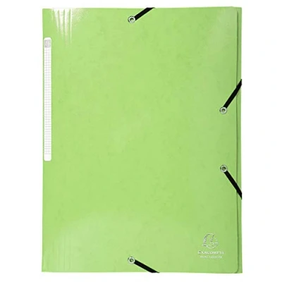 Imagen de Exacompta 55823SE Carpeta con gomas y 3 solapas, 24 x 32 cm, color verde, 1 unidad