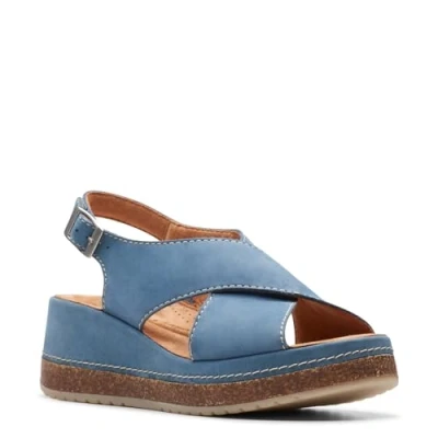 Imagen de Clarks Kassanda Step, Sandalia Mujer, Nubuck Azul, 42 EU