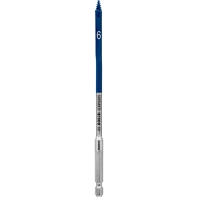 Imagen de Bosch Professional 1x Broca fresadora plana Expert SelfCut Speed (para Madera blanda, Aglomerado, Ø 6,00 mm, Longitud 152 accesorios Taladro de impacto rotativo)