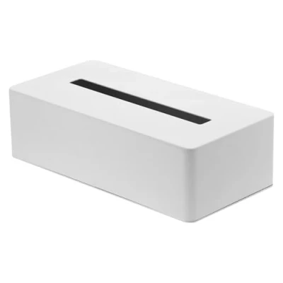 Imagen de Yamazaki 4215 Tower Estuche de pañuelos, Blanco, Acero, diseño Minimalista, 26,5 x 13,5 7,5 cm (L An Al)