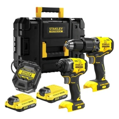 Imagen de COMBO V20: Taladro Percutor BRUSHLESS + Atornillador de Impacto Maletín TSTAK SFMCK461D2T QW