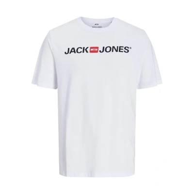 Imagen de JACK &amp; JONES Jjecorp Logo tee SS Crew Neck Noos, Camiseta Hombre, Blanco (White Detail: Slim Fit), X Small
