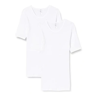 Imagen de HUBER Herren Shirt Kurzarm 2er Pack Camiseta, Verde (Weiss 0500), 3XL 2 para Hombre