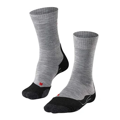 Imagen de FALKE TK2 Explore W SO lana hilo funcional anti ampollas gruesa 1 par, Calcetines para senderismo Mujer, Gris (Light Grey 3403), 41 42