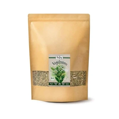 Imagen de Biojoy Hierba Gallinera BÍO (500 g), seca y cortada, ideal para Té e Infusión (Stellaria media)