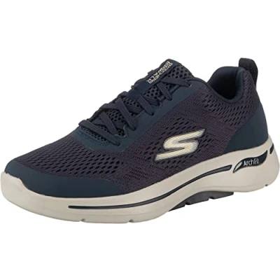Imagen de Skechers Go Walk Arch Fit Idyllic, Zapatillas Hombre, Ribete Dorado Sintético Textil Azul Marino, 41 EU
