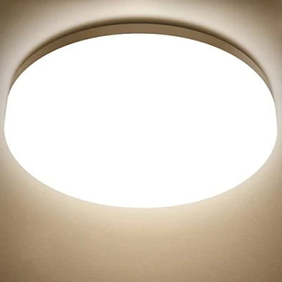 Imagen de LVWIT Lámpara de Techo LED 18W, Plafón 1800 lúmenes, Impermeable IP65 con Color blanco neutro 4000K, No regulable Ø28 x 5cm, El Ángulo del Haz 115.