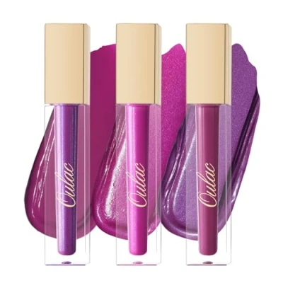Imagen de OULAC Kit de Pintalabios Líquidos Mate Set 3 Tonos Larga Duración Textura Cremosa &amp; Cobertura Total Resistente a Transferencias Vegano 4,5ml *3
