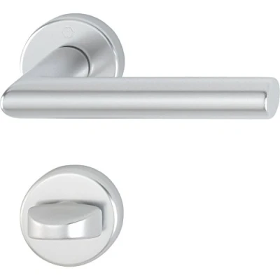 Imagen de Hoppe 3286551 Juego de manijas con rosetas amsterdam anodizado wc, plata,