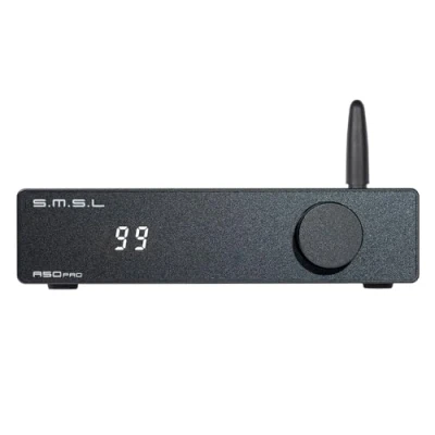 Imagen de S.M.S.L Amplificador de potencia HiFi A50 Pro, filtro paso alto/bajo 2.1 canales, chip Infineon MA12070P, Bluetooth 5.0/USB/HDMI/AUX, entrada subwoofer pasivo con volumen ajustable (A50 PRO)