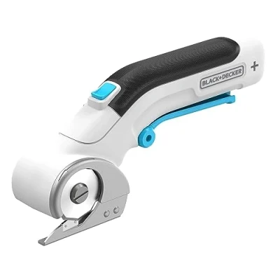 Imagen de Black+Decker BCRC115 XJ Cúter Circular 3,6v, Gatillo extralargo, Luz LED, Diseño ultra ergonómico, Batería 1,5Ah, Carga USB, Incluye 1 hoja de corte, Multicolor